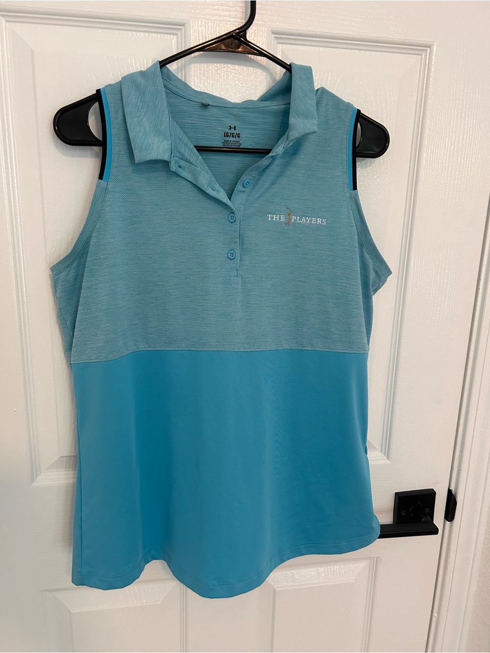 Under Armour Women's Sleeveless Polo Tank Top - Light Blue & Aqua